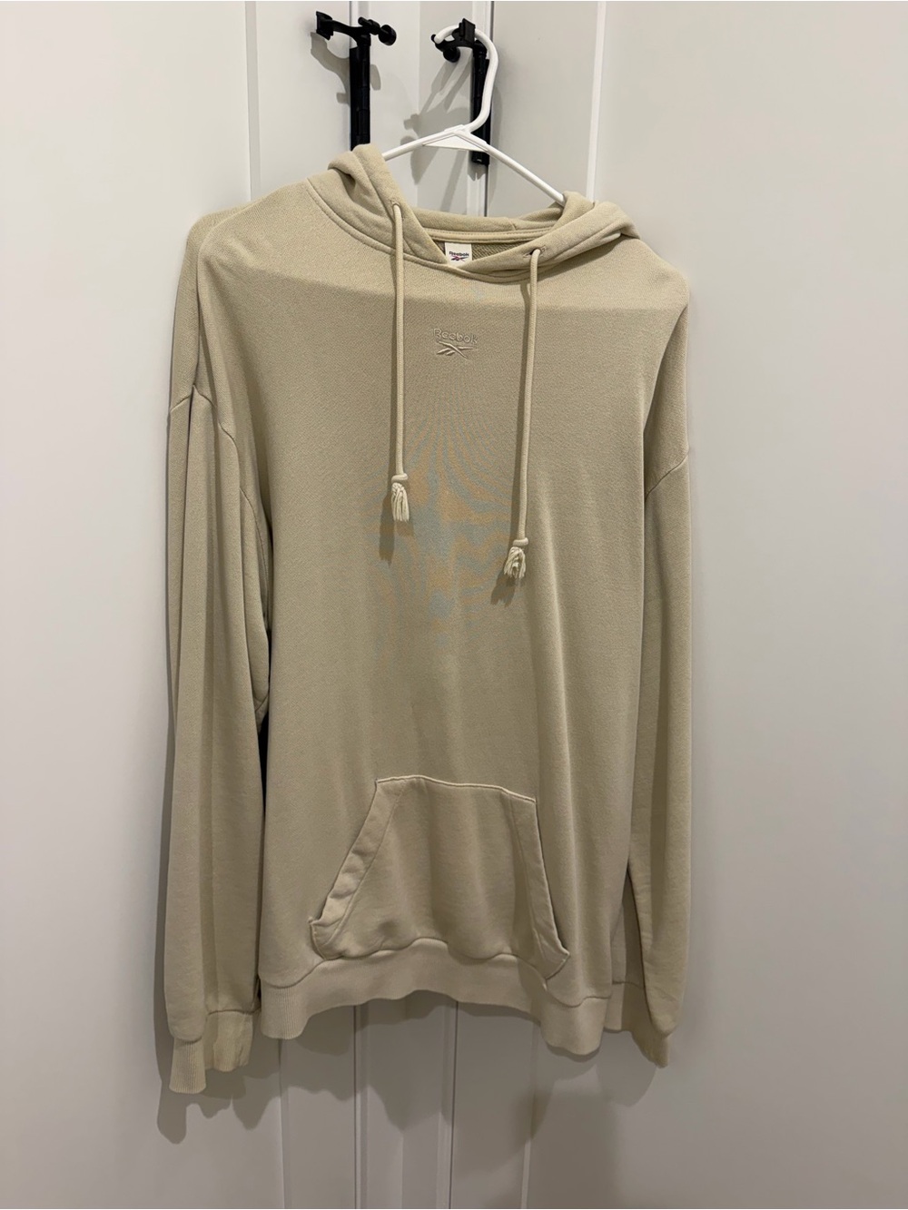 Reebok Beige Cream Hooded Pullover
